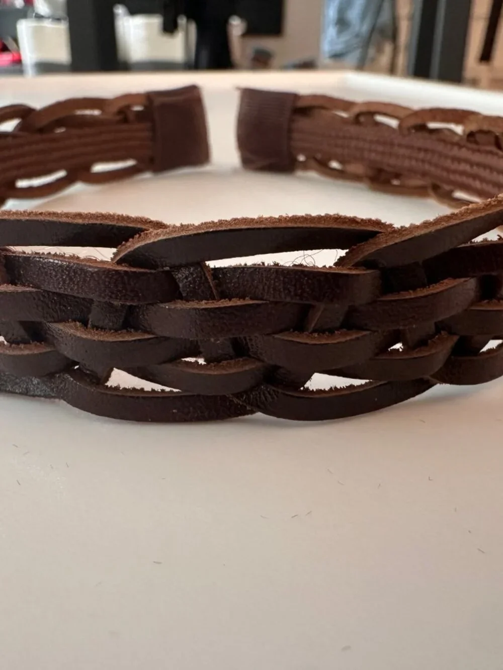 Set of 3 Leather Hair Accessories